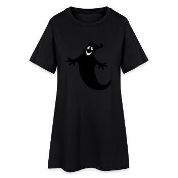 Fröhlicher Geist - Frauen T-Shirt-Kleid - Schwarz - Vorne