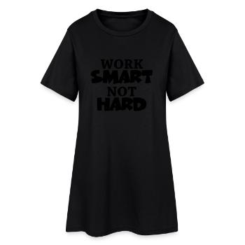 Work smart, not hard - Robe T-shirt Femme - noir - Devant