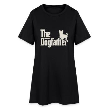 The Dogfather - Yorkshire Terrier Yorkie - Women’s T-Shirt Dress - black - Front