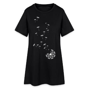 Pusteblume Summer Meadow Wind flying dreamy - Women’s T-Shirt Dress - black - Front