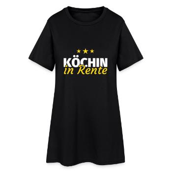 Köchin Rente - Frauen T-Shirt-Kleid - Schwarz - Vorne