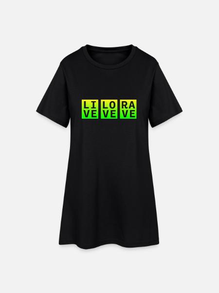 Live Love Rave Clothing EDM Music für Raver und DJ - Frauen T-Shirt-Kleid - Schwarz
