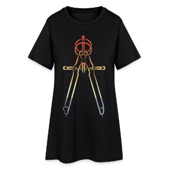 Compass Vintage Look - Women’s T-Shirt Dress - black - Front
