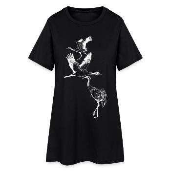 GRUES - Robe T-shirt Femme - noir - Devant
