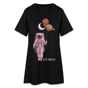 astronaute - Robe T-shirt Femme - noir - Devant