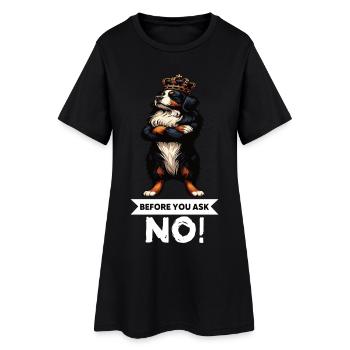 Avant de demander les chiens de montagne bernois - Robe T-shirt Femme - noir - Devant