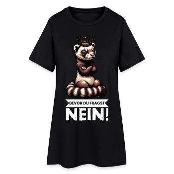 Bevor Du Fragst Nein Frettchen Frettchenbesitzer - Frauen T-Shirt-Kleid - Schwarz - Vorne