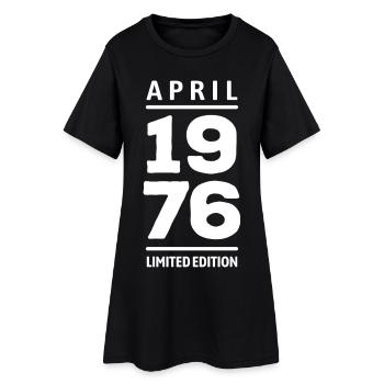 Édition limitée cadeau d’anniversaire d’avril 1976 - Robe T-shirt Femme - noir - Devant