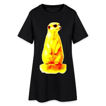 Conception de la suricate par artdee - Robe T-shirt Femme - noir - Devant