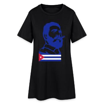 fidel_castro_cuba - Frauen T-Shirt-Kleid - Schwarz - Vorne