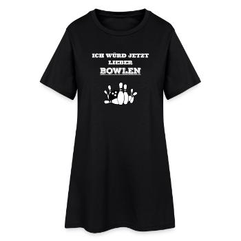 Bowlen - Geschenk - Frauen T-Shirt-Kleid - Schwarz - Vorne