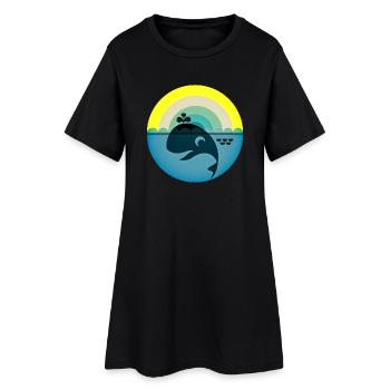 Whale - Women’s T-Shirt Dress - black - Front
