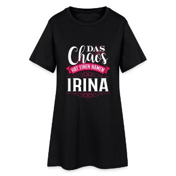 IRINA - Chaos - Frauen T-Shirt-Kleid - Schwarz - Vorne