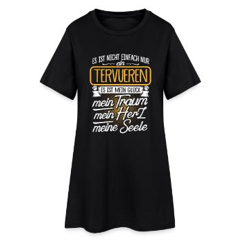 TERVUEREN - Traum - Frauen T-Shirt-Kleid - Schwarz - Vorne
