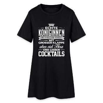 COCKTAILS - liebe - Frauen T-Shirt-Kleid - Schwarz - Vorne