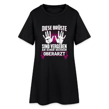 OBERARZT - Brüste - Frauen T-Shirt-Kleid - Schwarz - Vorne