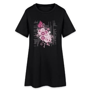Beau Papillons - Robe T-shirt Femme - noir - Devant
