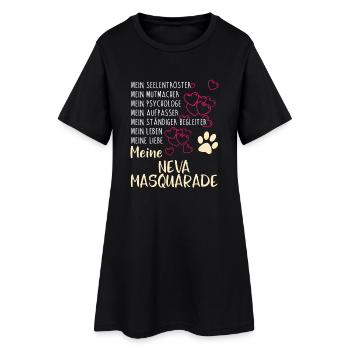NEVA-MASQUARADE -Katze - Frauen T-Shirt-Kleid - Schwarz - Vorne