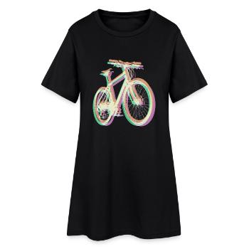 Vélo Faire du vélo en plein air liberté de vélo Fun - Robe T-shirt Femme - noir - Devant