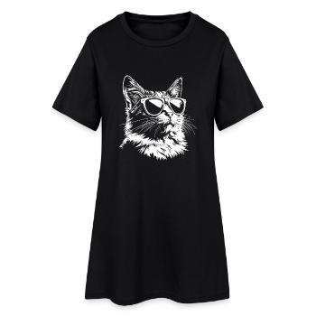 Lunettes de soleil Cool Cat - Robe T-shirt Femme - noir - Devant