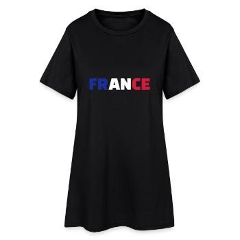 France - Robe T-shirt Femme - noir - Devant