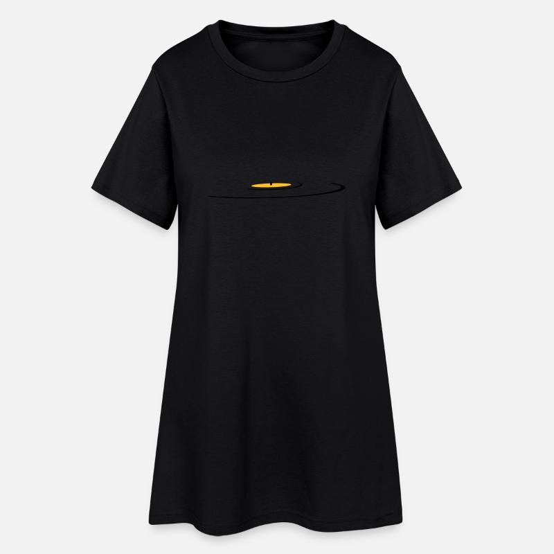 retro, vinyl, old school - Frauen T-Shirt-Kleid - Schwarz