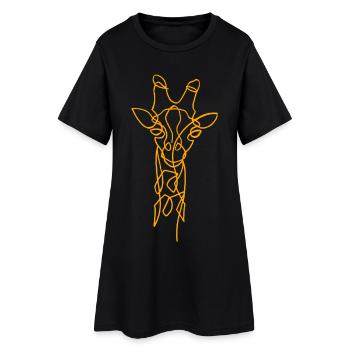 Esquisse de la girafe - Robe T-shirt Femme - noir - Devant
