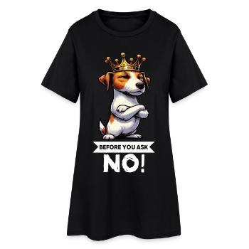 Avant de demander Jack Russel terrier Jack Russel chien - Robe T-shirt Femme - noir - Devant