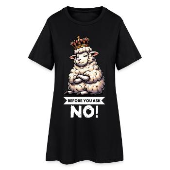 Avant de demander brebis, moutons, bergers, bergers, détenteurs de moutons, - Robe T-shirt Femme - noir - Devant