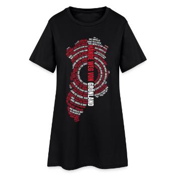 Hands off Greenland Statement - Women’s T-Shirt Dress - black - Front