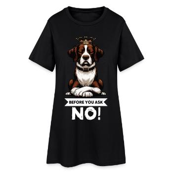 Before You Ask No Münsterländer Münsterländerhund - Frauen T-Shirt-Kleid - Schwarz - Vorne