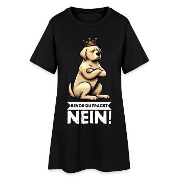 Bevor Du Fragst Nein Labrador Labradorbesitzer  - Frauen T-Shirt-Kleid - Schwarz - Vorne