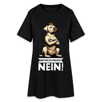 Bevor Du Fragst Nein Labrador Labradorbesitzer  - Frauen T-Shirt-Kleid - Schwarz - Vorne