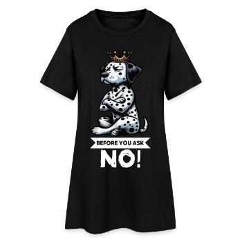 Avant de demander aux Dalmatiens Amants Dalmatiens - Robe T-shirt Femme - noir - Devant