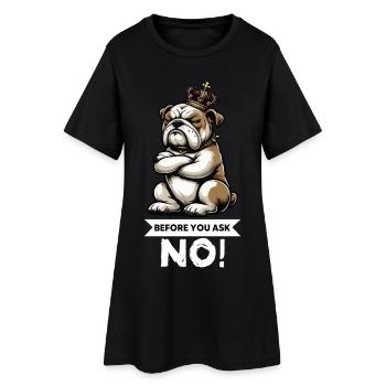 Avant que vous ne demandiez les bully bully du bouledogue anglais - Robe T-shirt Femme - noir - Devant