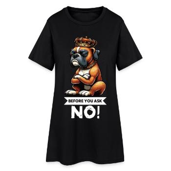 Avant de demander à Boxer Propriétaire de boxer Boxer Amateurs de boxeurs - Robe T-shirt Femme - noir - Devant