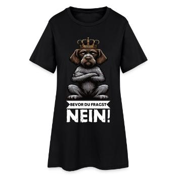Bevor Du Fragst Nein Deutsch Drahthaar Drahthaare  - Frauen T-Shirt-Kleid - Schwarz - Vorne