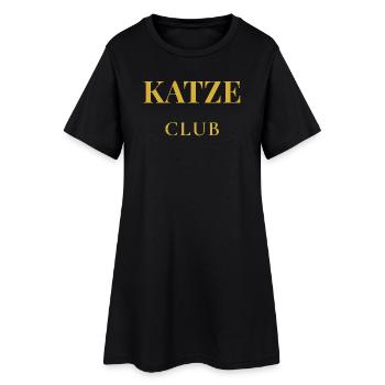Minimalist Cat T-Shirt – Premium Design - Women’s T-Shirt Dress - black - Front