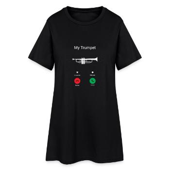 Les appels de trompette - Robe T-shirt Femme - noir - Devant