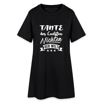 Tante der coolsten Nichten der Welt - Frauen T-Shirt-Kleid - Schwarz - Vorne