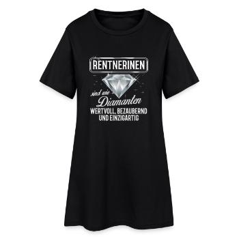 RENTNERINNEN - DM - Frauen T-Shirt-Kleid - Schwarz - Vorne