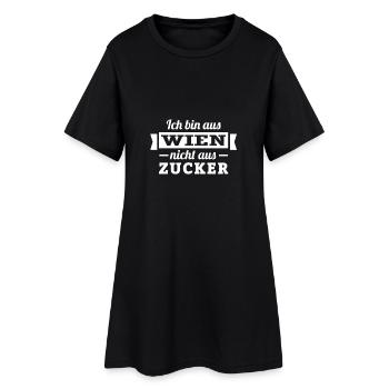 Ich bin aus Wien nicht aus Zucker - Frauen T-Shirt-Kleid - Schwarz - Vorne