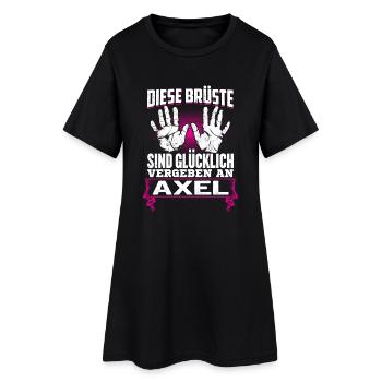 AXEL - Brüste Geschenk - Frauen T-Shirt-Kleid - Schwarz - Vorne