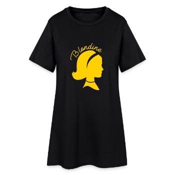 BLONDE T-shirt Conception cadeau - Robe T-shirt Femme - noir - Devant