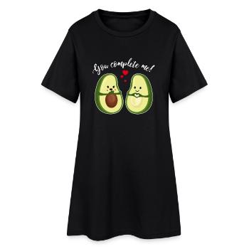 vous me complète - avocat couple amour Saint - Robe T-shirt Femme - noir - Devant
