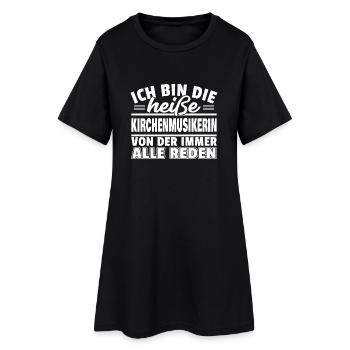 Heiße Kirchenmusikerin - Frauen T-Shirt-Kleid - Schwarz - Vorne