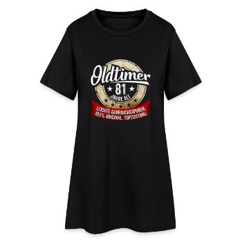 Zum 81. Geburtstag! - Frauen T-Shirt-Kleid - Schwarz - Vorne