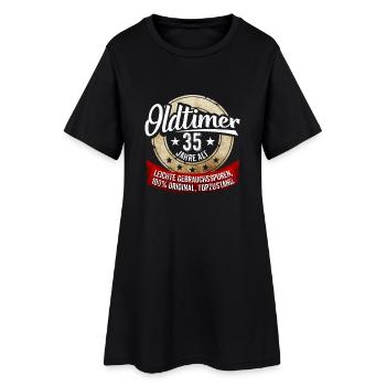Zum 35. Geburtstag! - Frauen T-Shirt-Kleid - Schwarz - Vorne