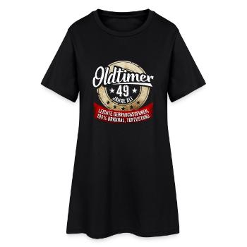 Zum 49. Geburtstag! - Frauen T-Shirt-Kleid - Schwarz - Vorne