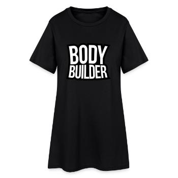 Bodybuilder text - Robe T-shirt Femme - noir - Devant